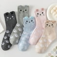 thumbnail image 5 of G&Y Women's Cat Socks, Animal Novelty Socks, 5Pairs, Mix Color Set 2, 5 of 6
