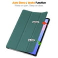 thumbnail image 4 of Dteck Smart Slim Case for Samsung Galaxy Tab S10 FE Plus 13.1 inch X620 / X626B Shockproof Leather Tri-Fold Stand Case Lightweight Hard Shell Cover for Galaxy Tab S10 FE+,Darkgreen, 4 of 7