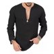 thumbnail image 1 of Camisa De Manga Larga De Lino Con Cuello En V Profundo De Co, 1 of 2