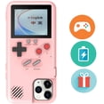 thumbnail image 3 of Handheld Game Console Case for iPhone , 36 Retro Games Playable Phone Case, Cool 3D Case for iPhone12/12 Pro(Pink), 3 of 7