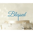 thumbnail image 1 of Monogram Cake Topper Personalized Glitter Turq. Blue Cake Topper Color Option Available 5-7 Inches Wide, 1 of 1