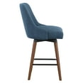 thumbnail image 4 of Bagford 26" Swivel Counter Stool with Medium Espresso Legs in Navy Fabric, 4 of 8