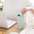 thumbnail image 5 of Solid Color Desktop Mini Trash Can Pressure Ring Shake Cover Car Storage Bucket Paper Basket, 5 of 5