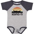 thumbnail image 3 of Inktastic Memphis Tennessee Skyline Retro Sunset Boys or Girls Baby Bodysuit, 3 of 5