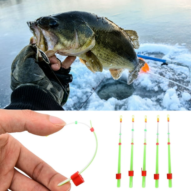 LHCER Portable Ice Fishing Rod Top Tip,Ice Fishing Rod Top Tip,5pcs Mini  Winter Ice Fishing Rod Top Tip Portable ABS Double Thicken Winter Fishing  Pole Accessories 