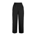 thumbnail image 1 of Pantalón George para Dama, Bolsas Laterales Cintura Lisa al Frente Negro Talla EEG, 1 of 4