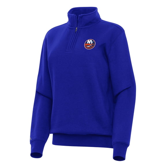 Women's Antigua Royal New York Islanders Victory Quarter-Zip Sweatshirt