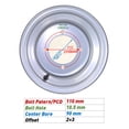 thumbnail image 3 of WANDA ATV Tire Wheel Assembly 21X7-10 with 4/110mm PCD 2+3 offset Silver Wheels -10058,PK 2, 3 of 4