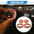 thumbnail image 2 of Unique Bargains 4 Pcs AC Climate Control Knob Rings Compatible for Ford Maverick 2022 2023, Durable Aluminum Alloy Interior Air Conditioning Knob Ring Cover Trim Orange, 2 of 7
