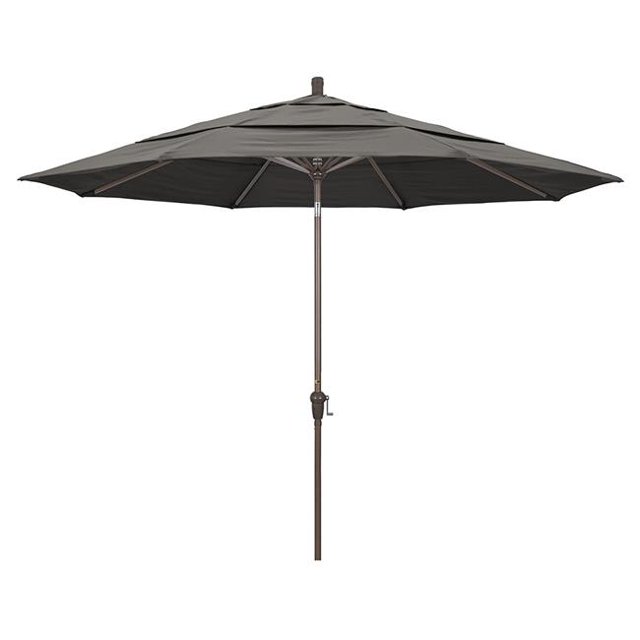 California Umbrella SDAU118900-SA61-DWV 11 Pi Rond Parapluie de Marché en Aluminium&44; Pacifique Taupe