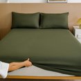 1 Piece of Pure Olive green color Frosted Bedsheet, Bedroom Printed