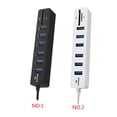 thumbnail image 2 of Injueey 8 puertos 2.0 HUB SD/TF Lector de tarjetas de memoria Divisor 480 Mbps Divisor de puerto múltiple USB de alta velocidad Juegos de teclado y mouse para computadora negro, 2 of 6