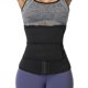 thumbnail image 3 of Fajas de neopreno para mujer Yinane Sudor entrenador de cintura control de barriga Cinturón Negro L, 3 of 8