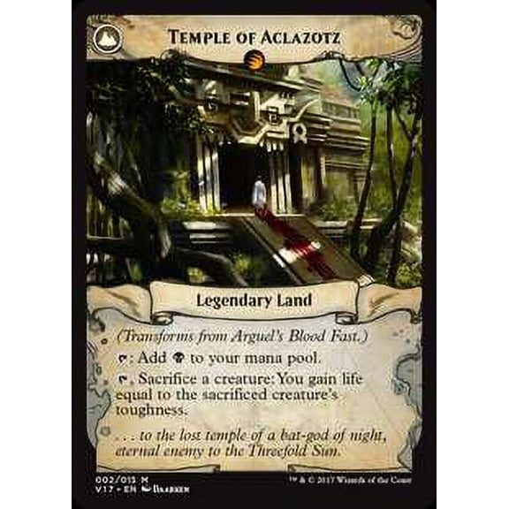 MtG Ixalan Rare Temple of Aclazotz / Arguel's Blood Fast #90