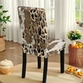 thumbnail image 5 of Xoenoiee Leopard Cpw Print 7 Pcs Table Cover and Seat Slipcover Rectangle Tablecloth and Dining Chair Covers with Elastic Edge Furniture Decor for Home Kitchen, 5 of 6