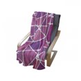 thumbnail image 4 of Abstract Soft Flannel Fleece Throw Blanket, Skewed Uneven Color Blocks Forming a Fractal Mosaic in Stained Glass Style, Cozy Plush for Indoor and Outdoor Use, 60" x 80", Pink Purple Red, by Ambesonne, 4 of 6