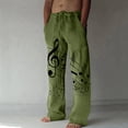thumbnail image 2 of XINPING Men's Summer Casual Pants Trendy Golf Casual Pants Stretch Waist Beach Pant Lightweight Jogging, Workout Trousers, 2 of 5