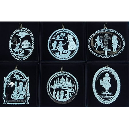 Wizard Of Oz Jeweled Boxes - Set Of 6 Wizard Of Oz Ornaments Black Leatherette Gift Box