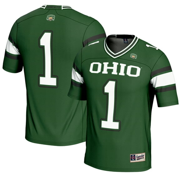 Men's GameDay Greats #1 Green Ohio Bobcats Endzone Football Jersey