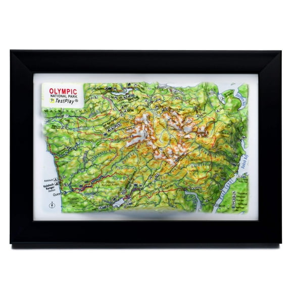 Olympic National Park 3D Raised Relief Map
