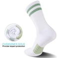 thumbnail image 5 of Womens Crew Socks Athletic Running Casual Cushioned Striped Calf Sock for Women 5 Pairs, 5 of 6