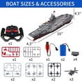 thumbnail image 3 of TBSCWYF 16-Inch RC Aircraft Carrier Boat, 2 Rechargeable Batteries, 15 MPH, 2.4GHz Remote, Water-Activated Dual Motor, 3 of 8