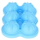 thumbnail image 4 of Bandeja reutilizable del molde de la bola de hielo del silicón del fabricante de la bola de hielo de 6 rejillas para el uso de la barra de la cocina casera, azul cielo, 4 of 14