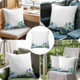 thumbnail image 6 of Spring Flowers Throw Pillow Cover Blue Hydrangea Cotton Linen Cushion Cover Throw Pillow Case with Invisible Zipper for Couch Sofa Bed Chair Car 26x26 Inch, 6 of 9
