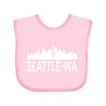 Inktastic Seattle Washington Skyline WA Cities Boys or Girls Baby Bib