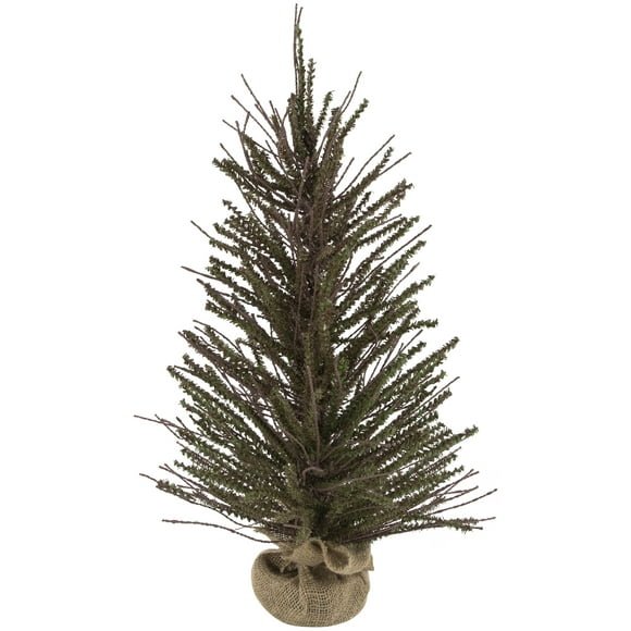 Northlight 2' Green and Brown Warsaw Twig Artificial Christmas Tree with Burlap Base - Unlit