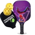 thumbnail image 1 of Pickleball Factory PB00025-11-G Rackets Pickleball - Hip-Hop Artists Best Pickleball Racquets, Best Indoor Pickleballs Quiet Pickleball Balls, Glassfiber Graphite, 1 of 1