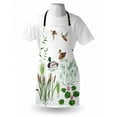 thumbnail image 3 of Rubber Duck Apron Lake Animals and Plants with Lily Flowers Reeds Cane in the Pond Nature Park, Unisex Kitchen Bib Apron with Adjustable Neck for Cooking Baking Gardening, White Green, by Ambesonne, 3 of 3