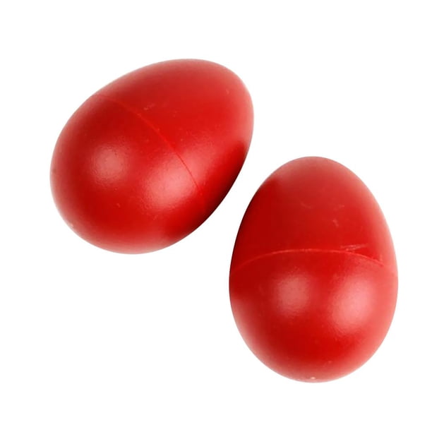 Paquete de 2 maracas de batidoras de huevos de plástico para , bebés y , juguetes preescolares rojo Gloria Instrumentos musicales de piezas