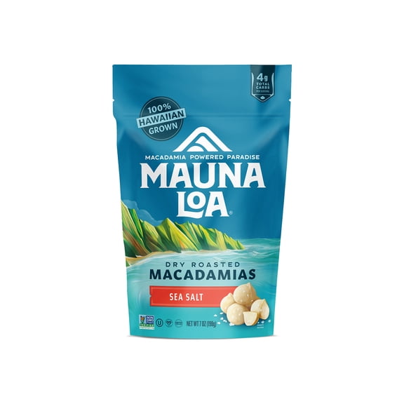 Mauna Loa Sea Salt 100% Hawaiian Grown Macadamia Nuts 7oz Bag