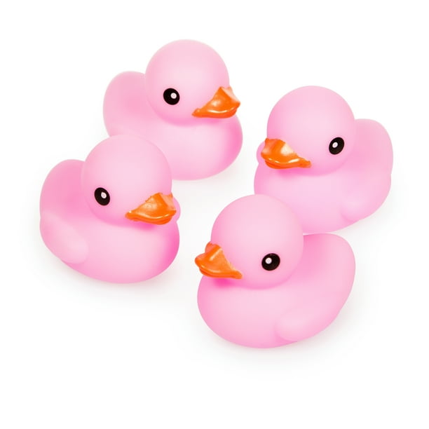 Way to Celebrate Pink Rubber Duck Baby Shower Party Favors 4 Pack ...