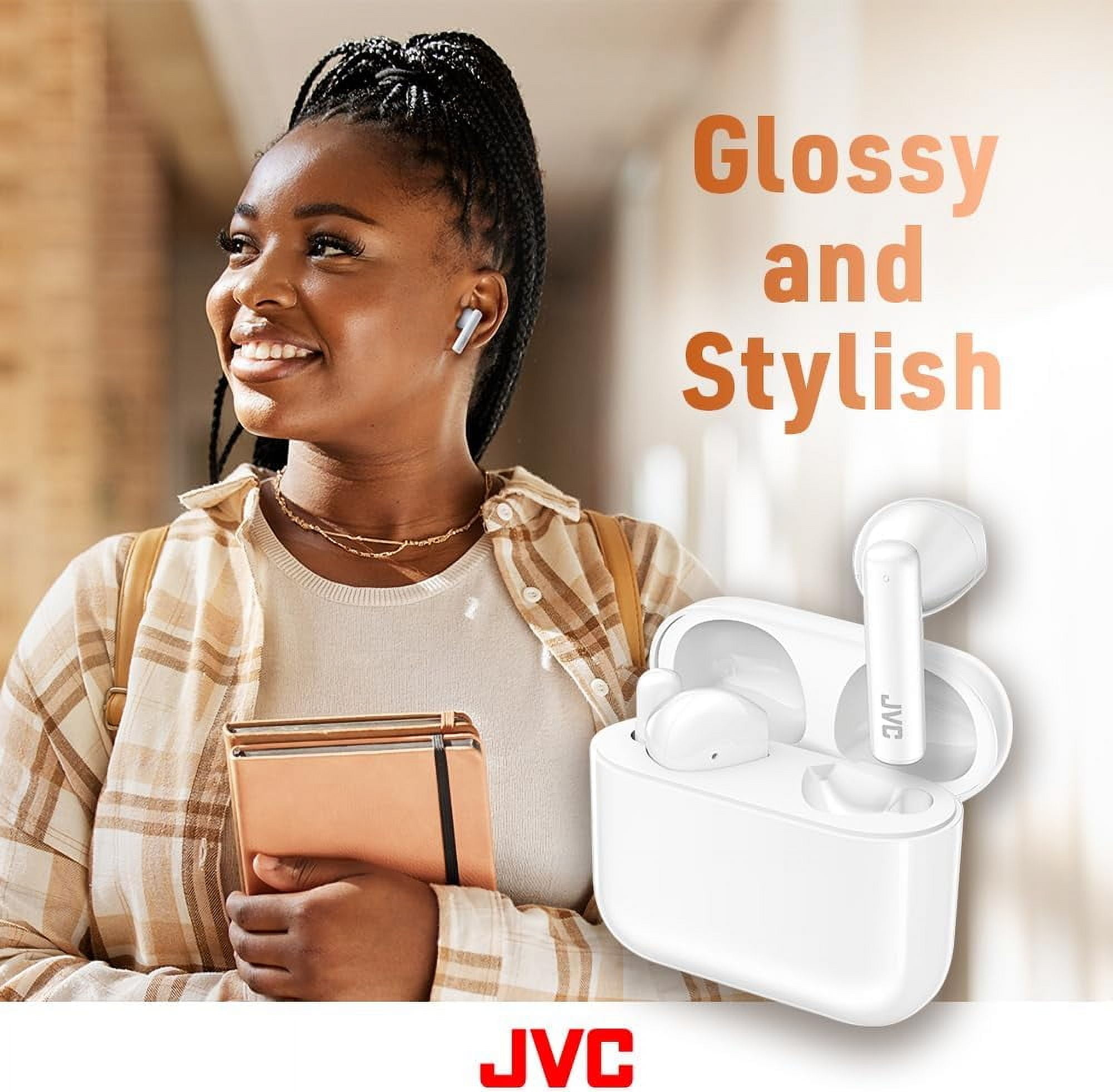 JVC Lightweight True Wireless Earbuds with 12mm Driver Unit, Bluetooth 5.1, Single use, IPX4, Long Battery Life (up to 30 Hours)