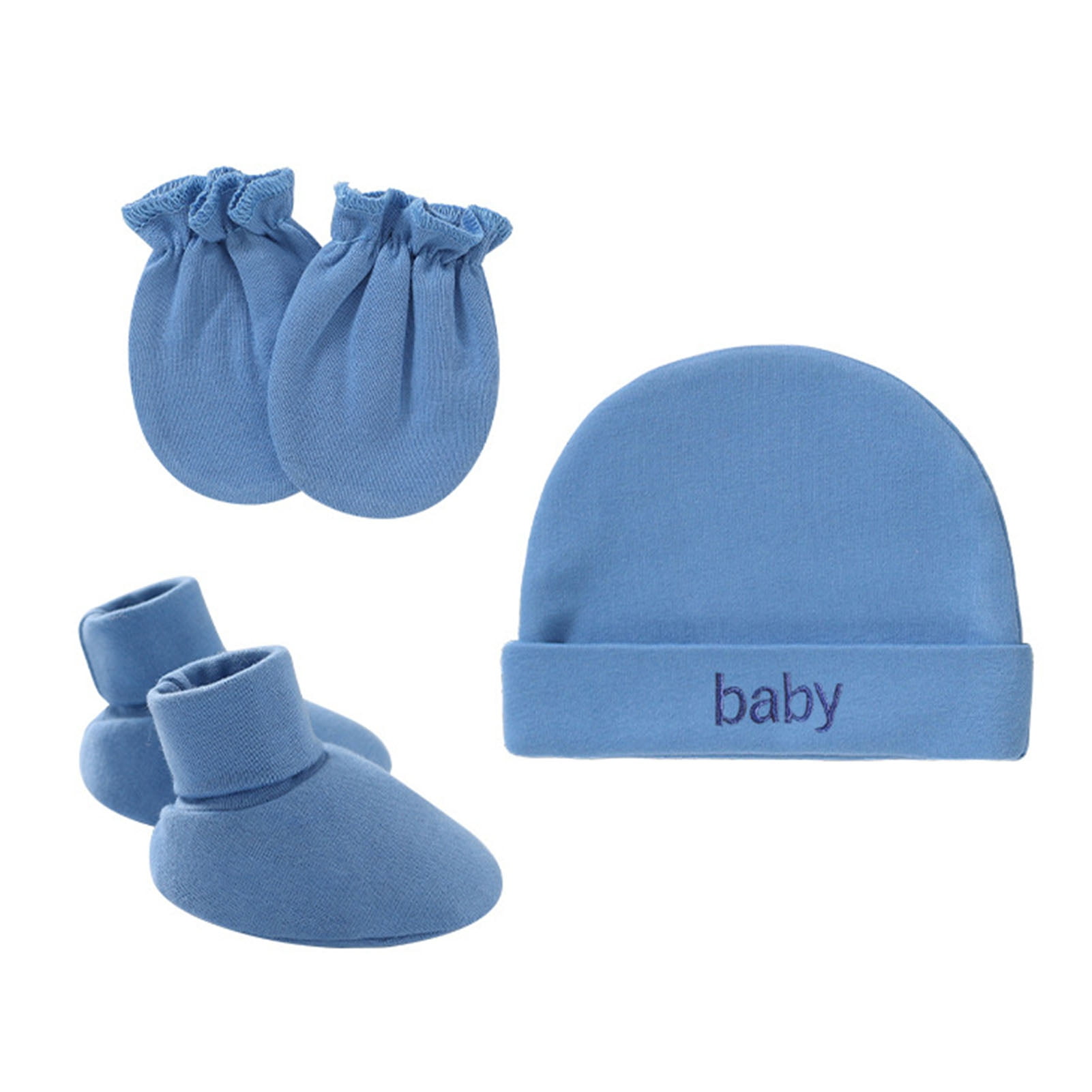 Sunjoy Tech 3Pcs/Set Baby Newborn Hats Mittens and Socks Set for Boys
