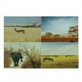 thumbnail image 2 of Safari Cutting Board, Safari Collages with Native Wild Savannah Animals Exotic Lands Lonely Planet, Decorative Tempered Glass Cutting and Serving Board, Large Size, Multicolor, by Ambesonne, 2 of 5