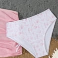 thumbnail image 6 of TOWED22 Girls Swimsuits 3 Piece Bathing Suit Bikini Set with Sporty Shorts Beach Swimwear for Girl 8-15 Years(Pink,8-9 Y), 6 of 6