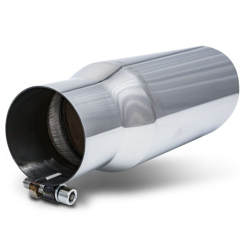 Exhaust Tips 4 Inch Inlet Stainless Steel Exhaust Tip - 4x3.15" Oval Outlet, 2.5" Inlet, Slant Cut Rolled Edge 3 To 5 In Exhaust Tip - Foto 7