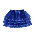 thumbnail image 3 of JURANMO Tulle Skirts Girls Tutu Bowknot Multi Layered Cute Mini Skirts Fashion Dance Ballet Skirts for Little Girl Blue 110, 3 of 6
