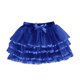 thumbnail image 2 of Falda de niña de color liso de malla con cintura elástica y lazo para deportes de ocio, falda de poliéster para niña, 2 of 5