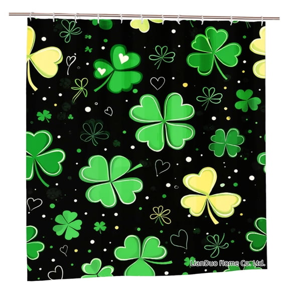 Joocar Lucky Clover Shower Curtain For Home Bathroom Bath Tub Decoration 72x72