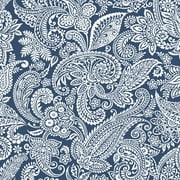 Waverly Inspirations Cotton Duck 54" Sewing Fabric By the Bolt, Graphics Paisley Navy