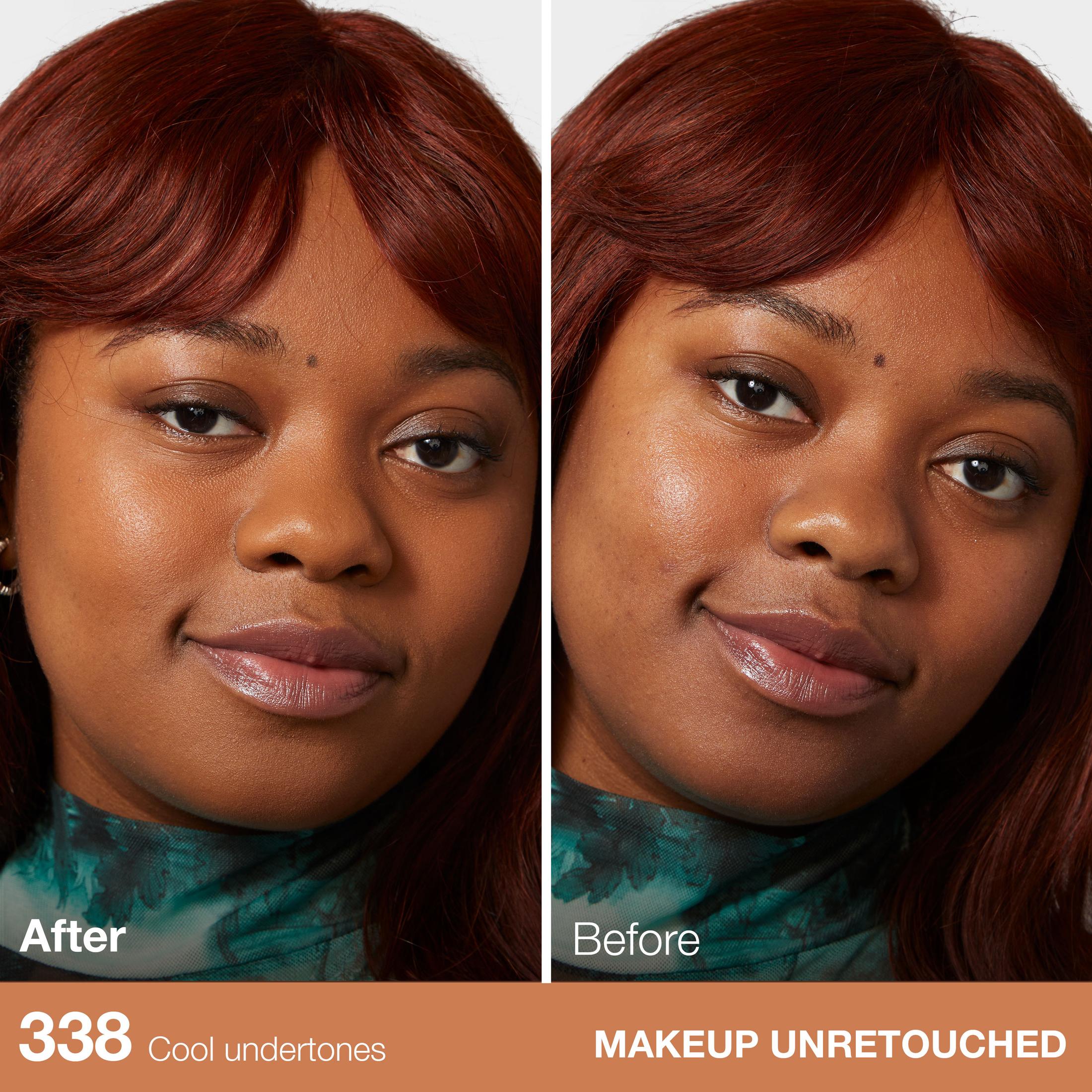 Maybelline Fit Me Matte + Poreless Liquid Foundation Makeup, 338 Spicy Brown, 1 fl oz - image 4 of 9