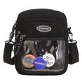 thumbnail image 1 of Mini Bolso Bandolera Informal para Hombre Y Mujer Con Bolsillo Insignia Transparente Nailon, 1 of 9