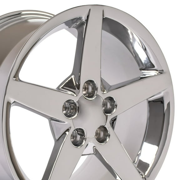 OE Wheels CV06B 19 Inch Rim Fits Corvette C6 Style 5x120.65 19x10 Chrome - Hollander 5210 (1)