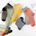 thumbnail image 3 of 6 Pairs Checkered Ruffle Socks Women - Cute Plaid Frilly Sock - Casual Crew Cotton Socks Size 5-9 Women's Pilates elite, 3 of 6
