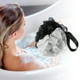 thumbnail image 2 of Unique Bargains Bath Shower Loofah Sponge Body Puffs for Bathroom 5.31"x4.33" Gray, Black, 2 of 6