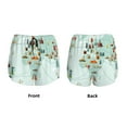 thumbnail image 5 of Xecao's World Travel Map for a double-layer running short for women, perfect for gym, tennis, and more, featuring a convenient pocket., 5 of 9